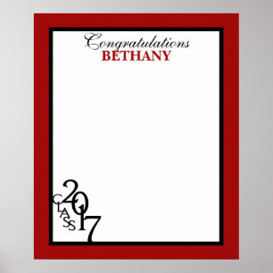 Poster Classe de vermelho autógrafo da lembrança de 201