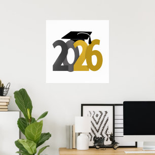Poster Classe Dourada e Cinza de graduação de 2026