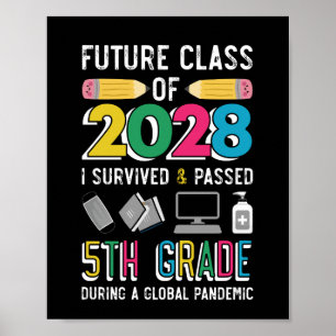 Poster Classe futura de 2028 Sobrevivência e 5 aprovada