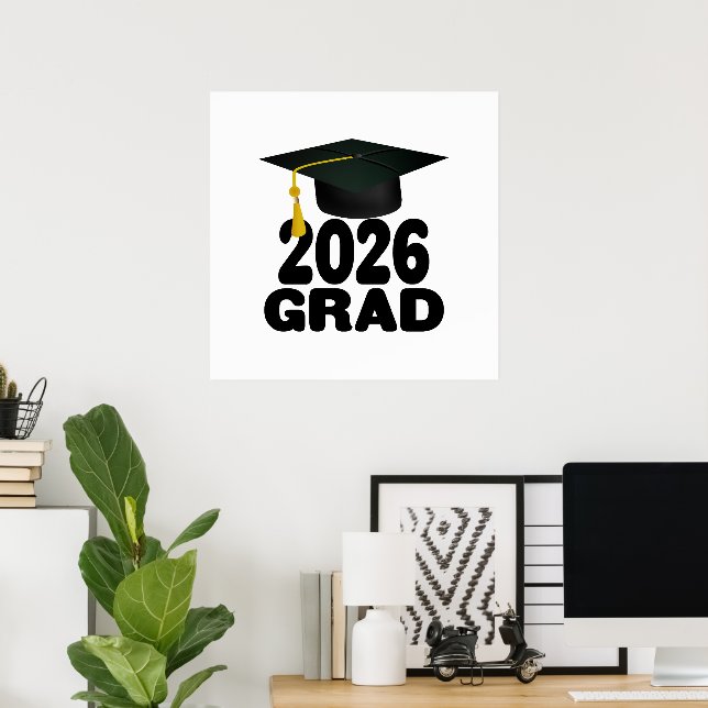 Poster Classe Negrito de Graduação 2026 (Escritório em casa)