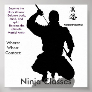 Pôster Classes de Ninja, onde: Whe…