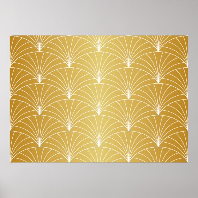 Poster Classic Art Deco Seamless Pattern. Geometric Styli (Frente)