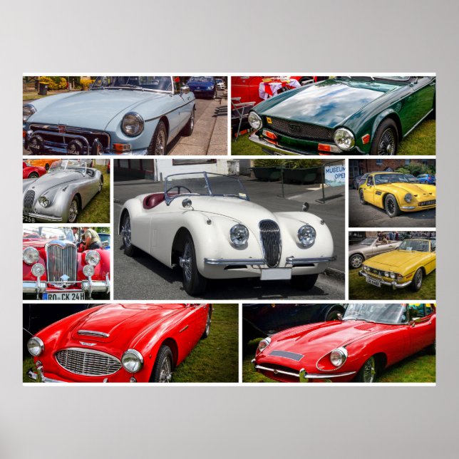 Poster Classic British Sports Cars (Frente)