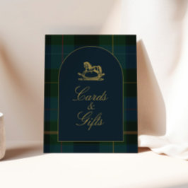 Poster Classic Dark Green Plaid Baby Shower Cards & Gifts