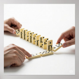 Poster Classic Dominoes Design