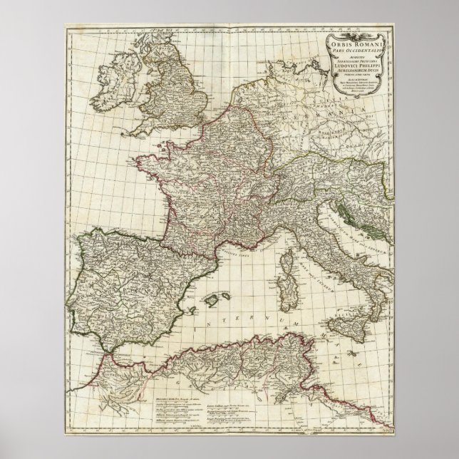 Poster Classic European Map (Frente)