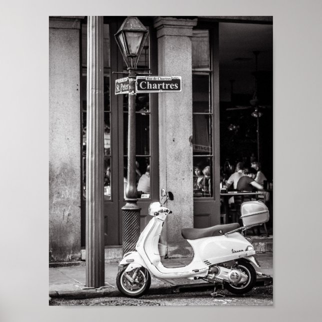 Pôster Classic Patinete Paris França (Frente)