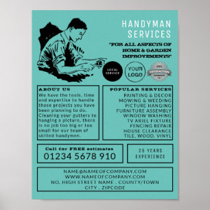 Poster Classic Repairman, Anúncio de Handyman