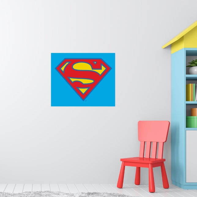 Poster Classic Supergirl Logo with Blue Outline (Berçário 1)
