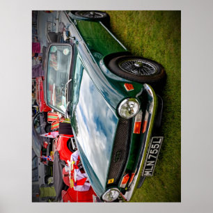 Poster Classic Triumph TR6 sports car