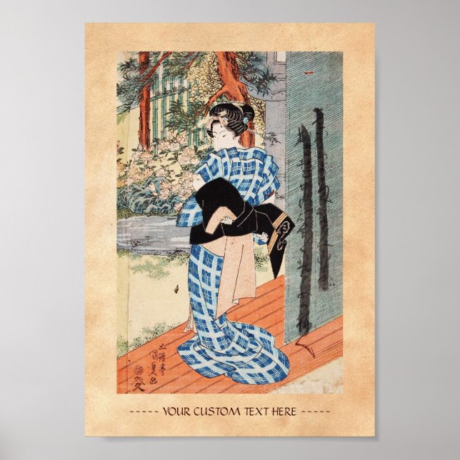 Pôster Classic vintage ukiyo-e japanese geisha Utagawa (Frente)