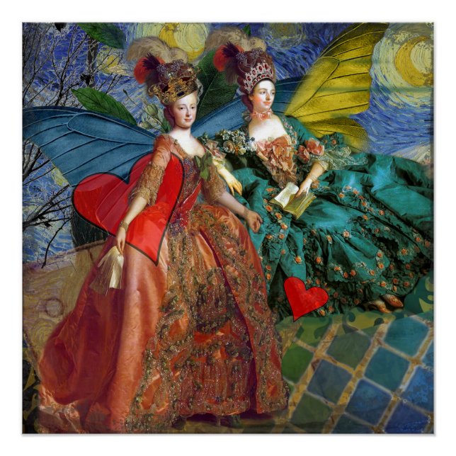 Pôster Clássica Gemini Whimsical Butterfly Mulher (Frente)