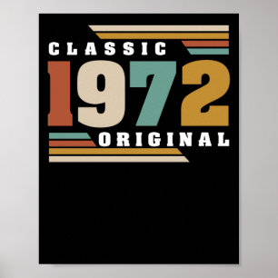 Poster Clássico 1972 Original 50º aniversário 50 anos