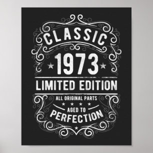 Poster Clássico 1973 Presente de Aniversário Edição Lim