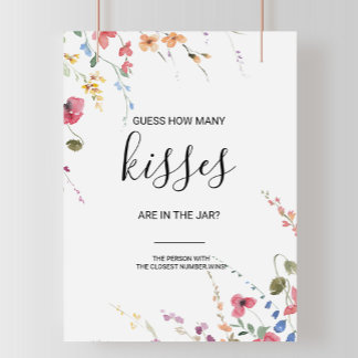 Poster Clássico Adivinha Quantos Jogo de Chá de panela De