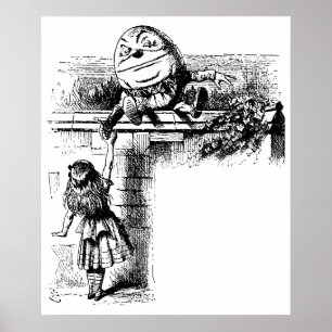 Poster Clássico Alice no País das Maravilhas, Humpty Dump
