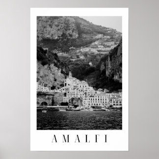 Poster clássico Amalfi preto e branco