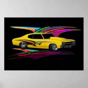 Pôster Clássico amarelo 1970