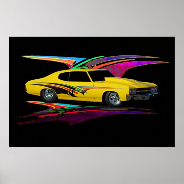 Pôster Clássico amarelo 1970 (Frente)