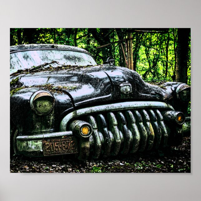 Poster Clássico Car Graveyard | Buick Roadmaster (Frente)
