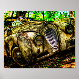 Poster Clássico Car Graveyard | Jaguar XK