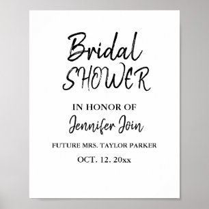 Poster Clássico Espuma de Chuva de Noiva de Cobre Elegant