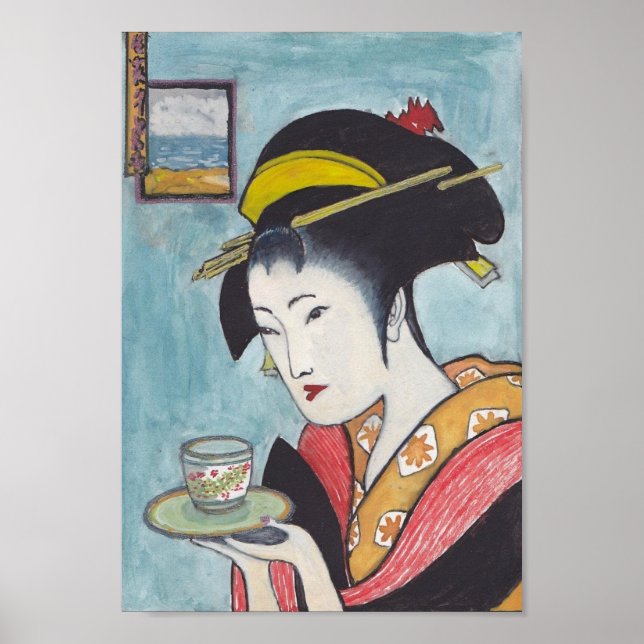 Poster Clássico Japonês - Lady Art (Frente)