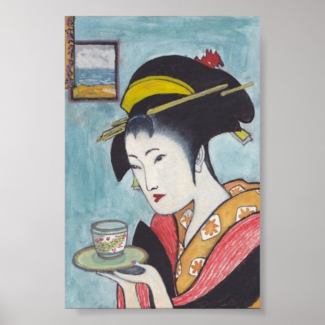 Poster Clássico Japonês - Lady Art (Frente)