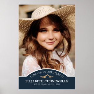 Poster Clássico Memorial de Funeral Personalizado Foto Le