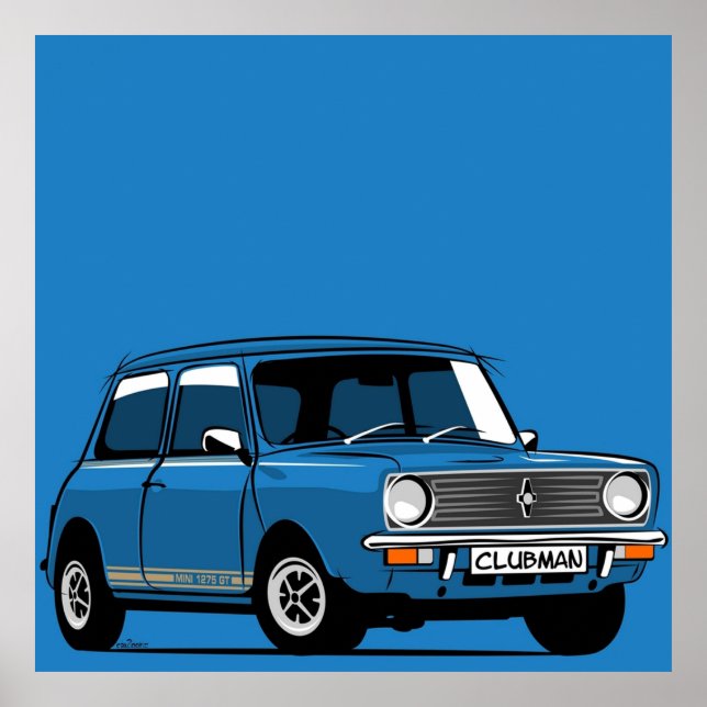 Poster Clássico Mini Clubman 1275 GT (Frente)