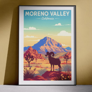 Poster Clássico Moreno Valley Califórnia