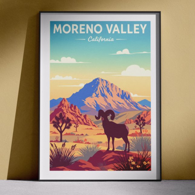 Poster Clássico Moreno Valley Califórnia (Criador carregado)