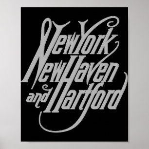 Poster Clássico Nova York, New Haven e Hartford Railroad