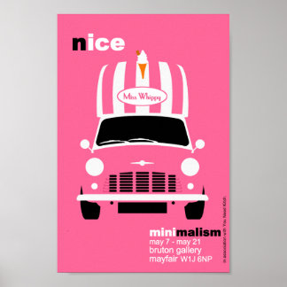Poster Clássico Original Mini sorvete van minimalista art