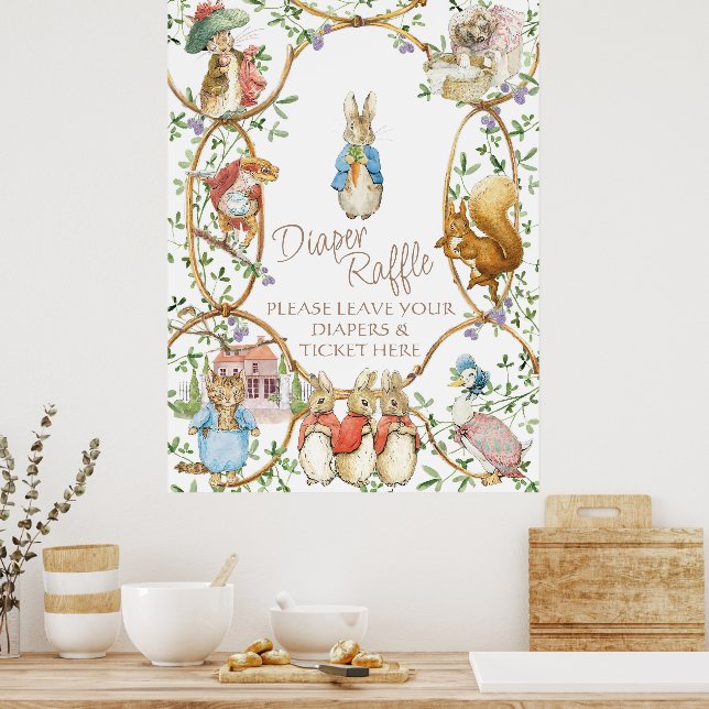 Poster Clássico Peter, Fralda do Rabbit, Orçamento do Raf (Cozinha)