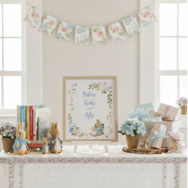 Poster Clássico Peter, os Livros de Chás Gêmeos do Coelho