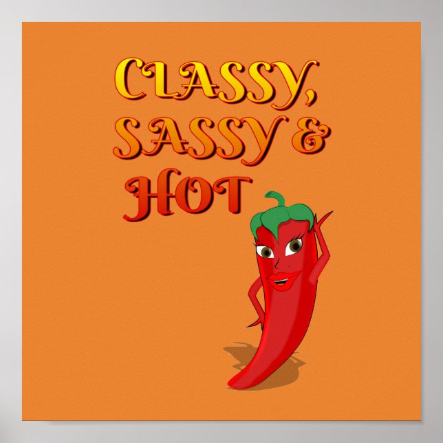 Poster Clássico Sassy E Pepper Diva (Frente)