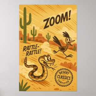 Poster Clássicos do Deserto – Roadrunner & Caça à Cascave