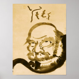 Poster Clássicos Zen - Hakuin Ekaku - Daruma