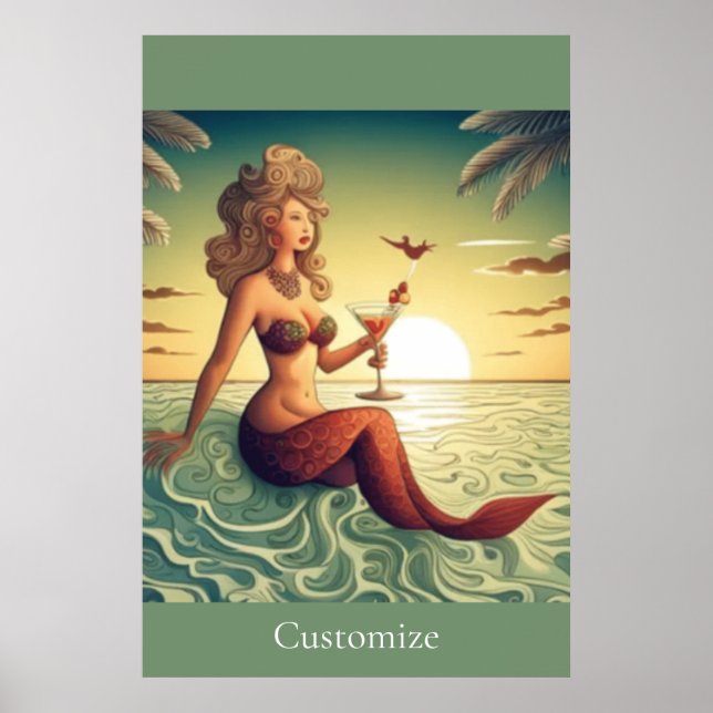 Poster Classy Martini Mermaid Thunder_Cove (Frente)