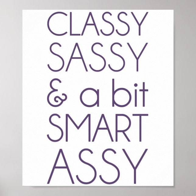 Pôster Classy Sassy e um Bit Smart Assy (Frente)