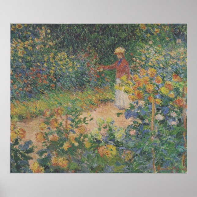 Poster Claude Monet 1895 Vintage in the Garden (Frente)