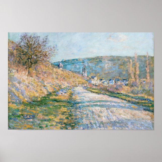 Pôster Claude Monet - A estrada para Vétheuil (Frente)