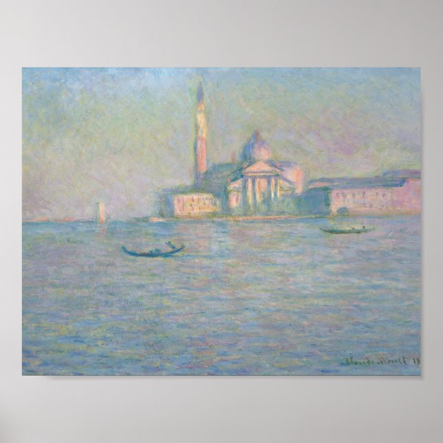 Pôster Claude Monet - A Igreja de San Giorgio Maggiore, (Frente)