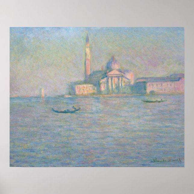 Poster Claude Monet - A Igreja de San Giorgio Maggiore, (Frente)