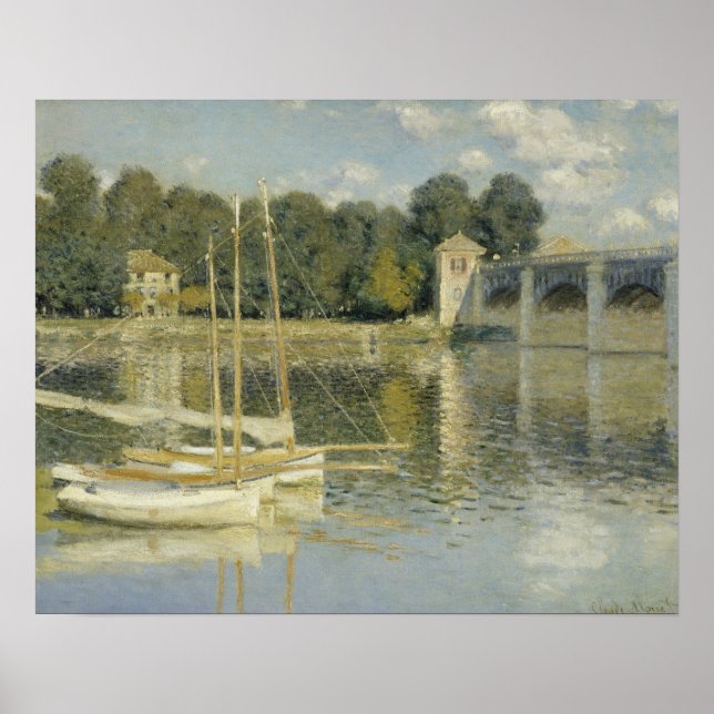 Pôster Claude Monet - A Ponte Argenteuil (Frente)