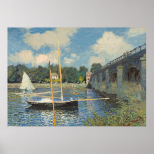 Pôster Claude Monet   a ponte em Argenteuil