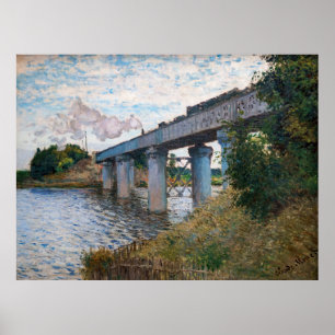 Poster Claude Monet - A Ponte Ferroviária na Argentina