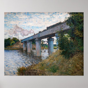 Poster Claude Monet - A Ponte Ferroviária na Argentina