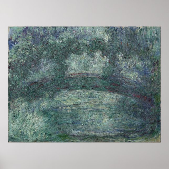 Pôster Claude Monet - A ponte japonesa (Frente)